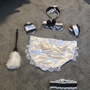 Elegant Black and White Halloween Costume
